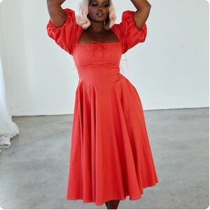 1X Selkie Day Dress in Red